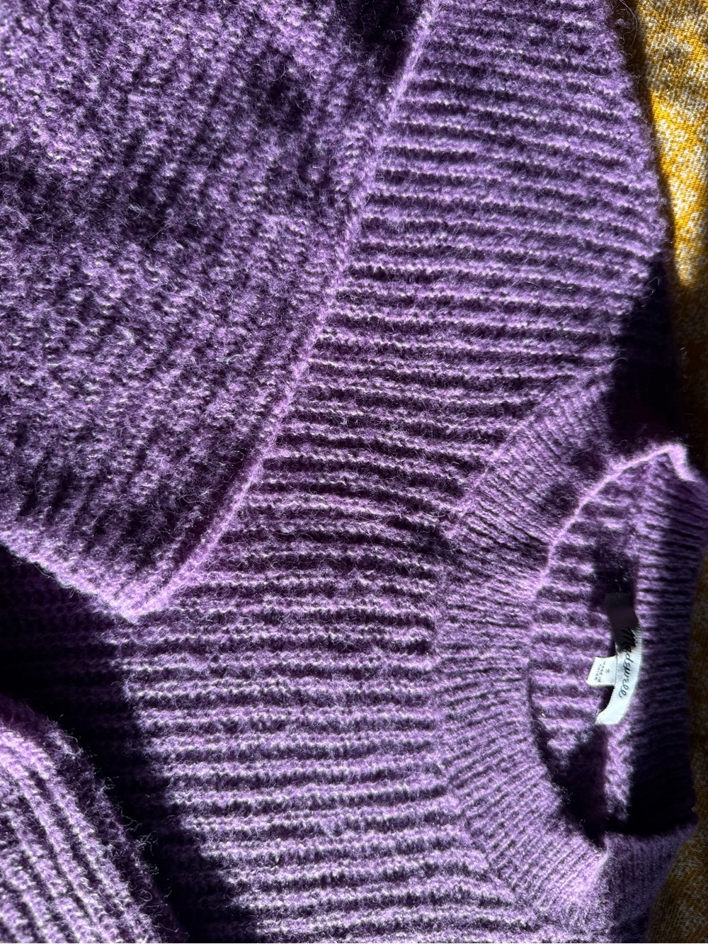 MADEWELL purple ribbed alpaca sweater - Picture 4 of 7